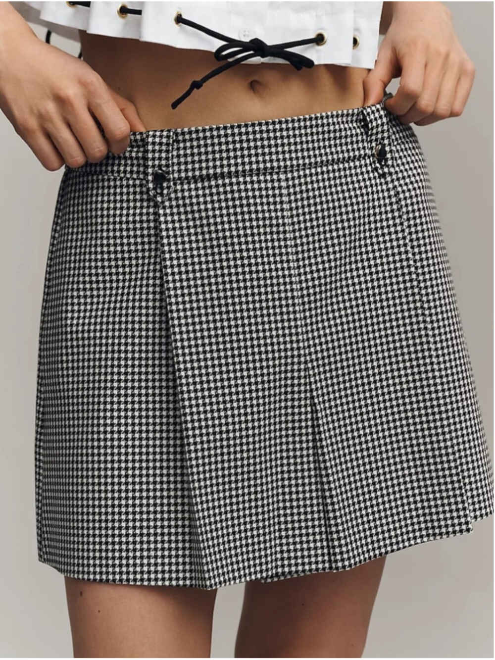 Anthropologie Maeve Menswear Style Pleated Skort Women's Sz 14 Preppy Old Money